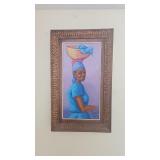 1965 Framed Painting Signed By "Savain Haiti"