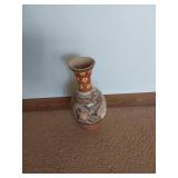 Tonala Mexican Folk Art Pottery Vase