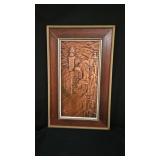 Vintage Signed Copper Relief Wall Art Plaque