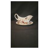 Coalport "Hong Kong" Bone China Gravy Boat & Plate