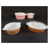 4 Pyrex Serving Bowls