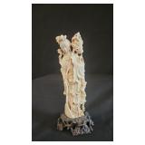 Late 19th Century Ivory Carved Chinese Woman.