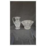 Rosenthal 10" German Lead Crystal Bowl & Pitcher