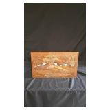 Vintage Wooden & Bone Inlay Table