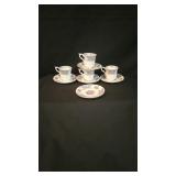 Coalport Bone China "Montrose Blue" Cups & Saucers