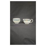 Wedgewood "Curzon" Bone China Cream & Sugar