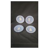 4 Wedgewood Jasperware Presidential Plates