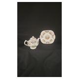 Coalport "Broadway Blue" Bone China Teapot & Plat
