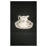 Coalport "Broadway Blue" Creamer & Plate