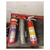 Antique Lily Cup Dispencer and 2 Fire Extinguisher