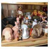 Shelf of Thanksgiving Decorations