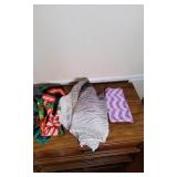 Box and Bag of Ladies Scarves