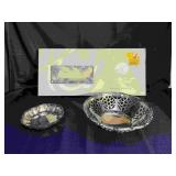 Tote of Silver Plated Serving Items