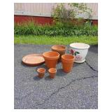 Box of Clay Flower Pots