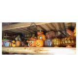 Shelf of Fall Decorations
