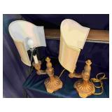 2 Gold Decorative Lamps
