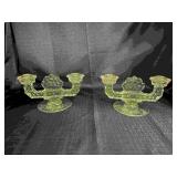 2 Fostoria Double Candelabras