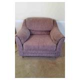 Brown Multi-Colored Striped Chair