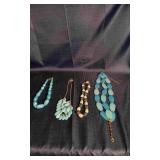 Tray of Blue/Turquoise Ladies Costume Necklaces