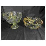 Mikasa "Bluebells" Glass Bowl and Crystal Bowl