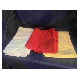 Box of Linen Tablecloths and Mats