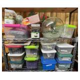 Top Two Shelves of Beads and Misc