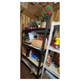 Metal Shelf with Decorations