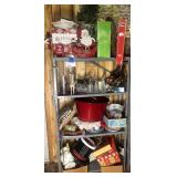 Metal Shelf with Christmas Items