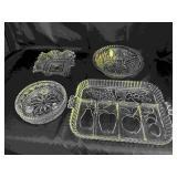 Tote of Misc Clear Glassware