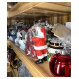 Shelf of Christmas Decorations