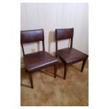 2 Leather Upholstered Chairs