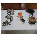 3 Electric Drills, Jigsaw, and Cut Out Tool