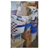 Approximately 16 Totes and Boxes Misc Decorations