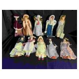 Box of Small Dolls with Holders
