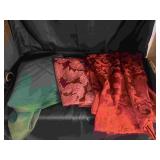 Box of Linen Placemats and Tablecloths