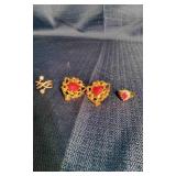 Ladies Costume Ear Rings, Pins, and Necklaces