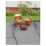 Copper Buckets and Planter