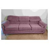 Brown Multi-Colored Striped Couch