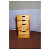 Small Six Drawer Wooden Chest