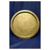 Moroccan Engraved Brass Serving Tray