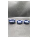 3 "Blue Ridge" Iron Mountain Cereal Bowls