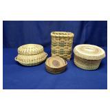 4 Hand-Woven Baskets