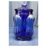 Planters Peanut Cobalt Blue Glass Jar