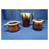 McCoy Brown Drip Sugar and Creamer and MIsc