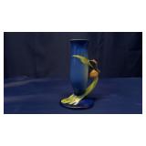 Roseville Pinecone Blue Vase