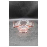 Pink Depression Glass Octagonal Console Bowl