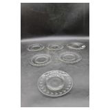 6 Fostoria "Bridal Wreath" Clear Glass Plates