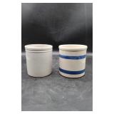 2 Robinson Ransbottom Stoneware Pottery Crocks