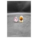 Jasper Stone Egg & Hand Blow Glass Egg