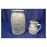 West Virgina Crock&Stoneware Salmon Falls Pitcher